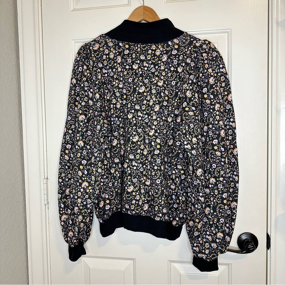 BNWT Selkie Sprit Black Floral The Pillow Turtleneck Quarter Zip Sz 1X Boho Cozy - Picture 3 of 8